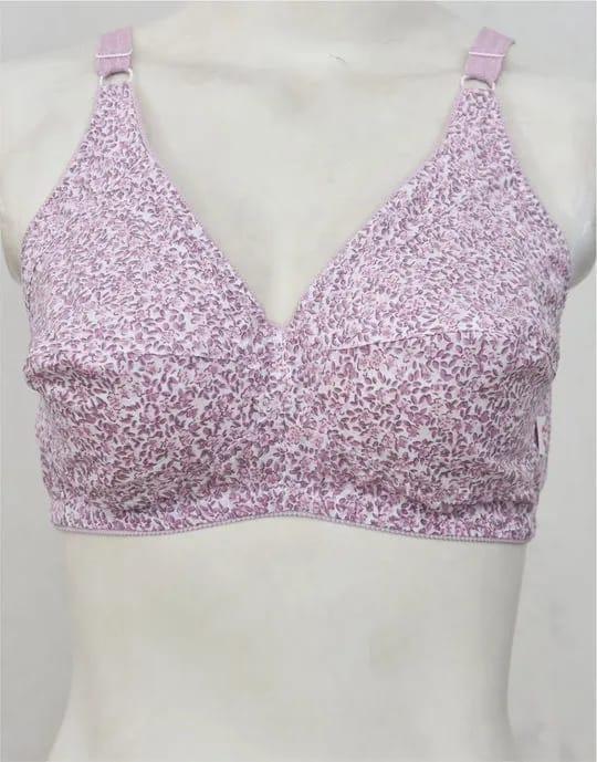 Cotton Printed Comfortable And Breathable Non-Padded Bra - Pack Of 2