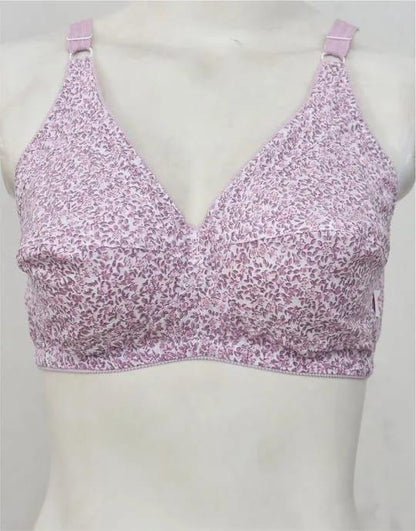 Cotton Printed Comfortable And Breathable Non-Padded Bra - Pack Of 2