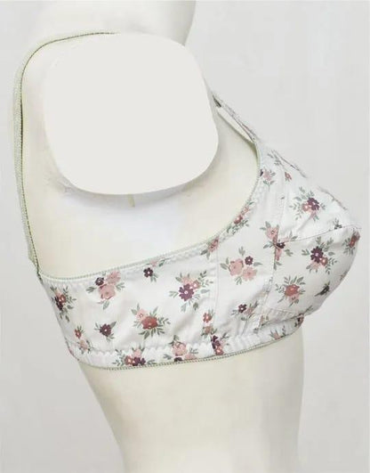 Cotton Printed Comfortable And Breathable Non-Padded Bra - Pack Of 2