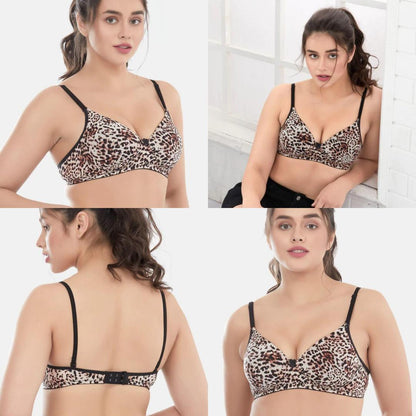 Comfortable & Lightweight Multicolor Minimizer Bra - Printed Design (1 Pcs)