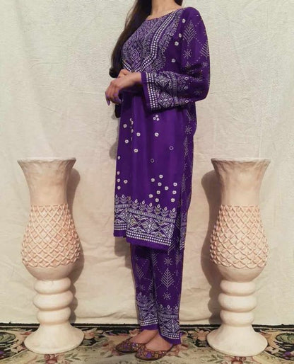 Chunri Print 2pc Stitched Suit Printed Dress