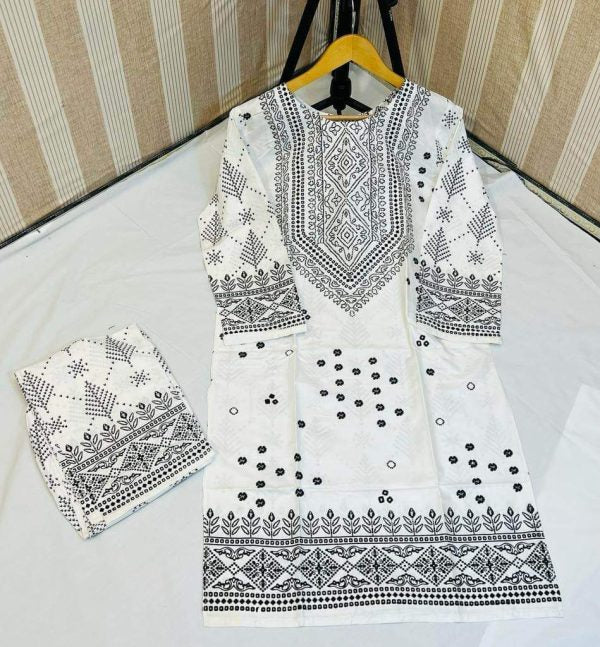 Chunri Print 2pc Stitched Suit Printed Dress