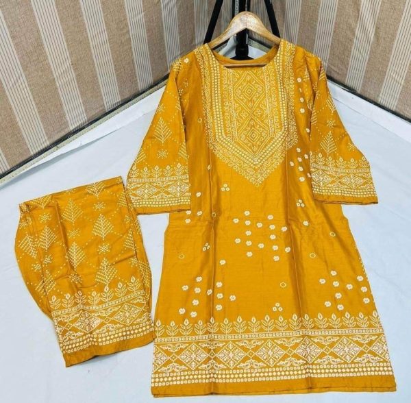 Chunri Print 2pc Stitched Suit Printed Dress