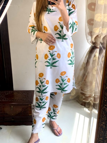 Gulzar Print 2pc Linen Dress