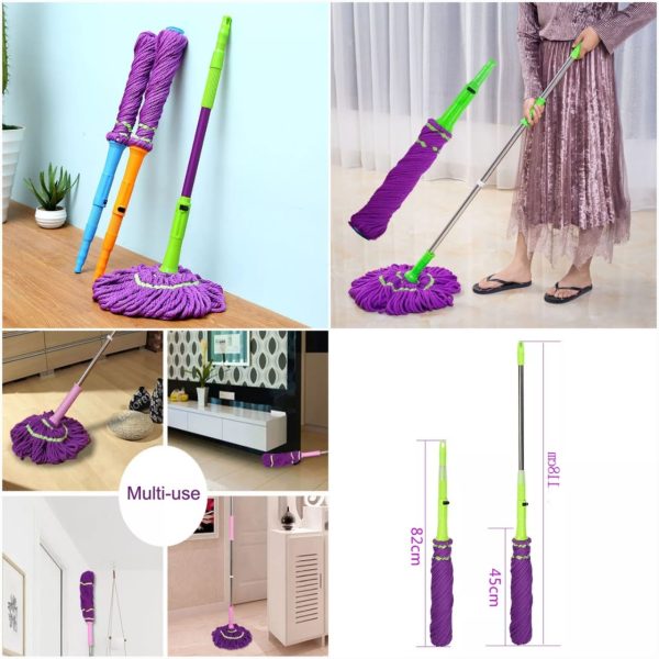 Extendable Twist Mop Fine Fiber | 360 Rotateable