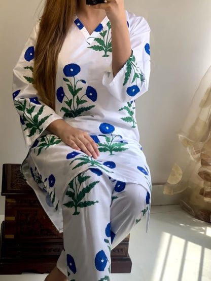 Gulzar Print 2pc Linen Dress