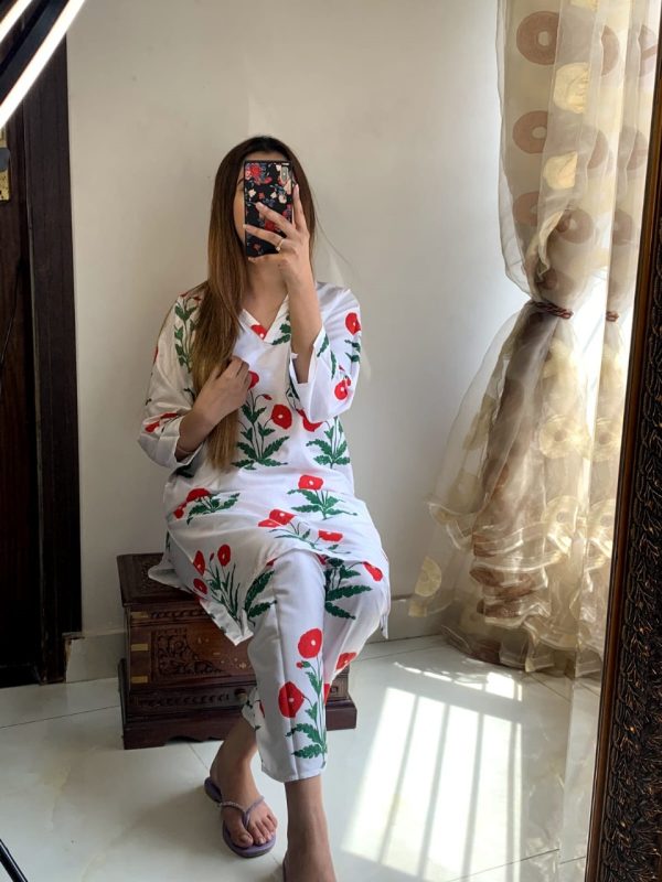 Gulzar Print 2pc Linen Dress