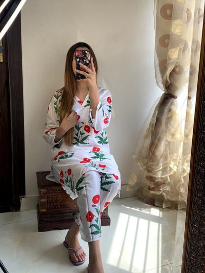 Gulzar Print 2pc Linen Dress
