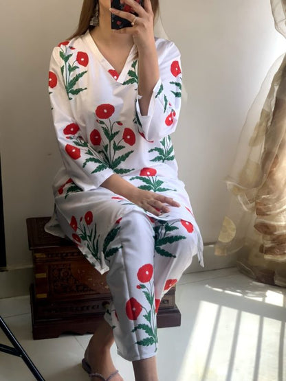 Gulzar Print 2pc Linen Dress