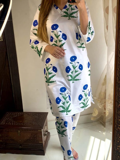 Gulzar Print 2pc Linen Dress